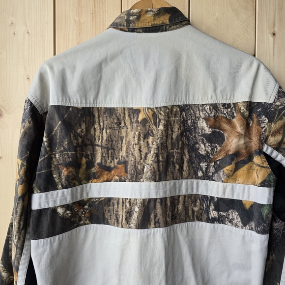 Mossy Oak Western By Roper Shooting Shirt Camo Button Shirt Hunting Mens Medium - Picture 9 of 10